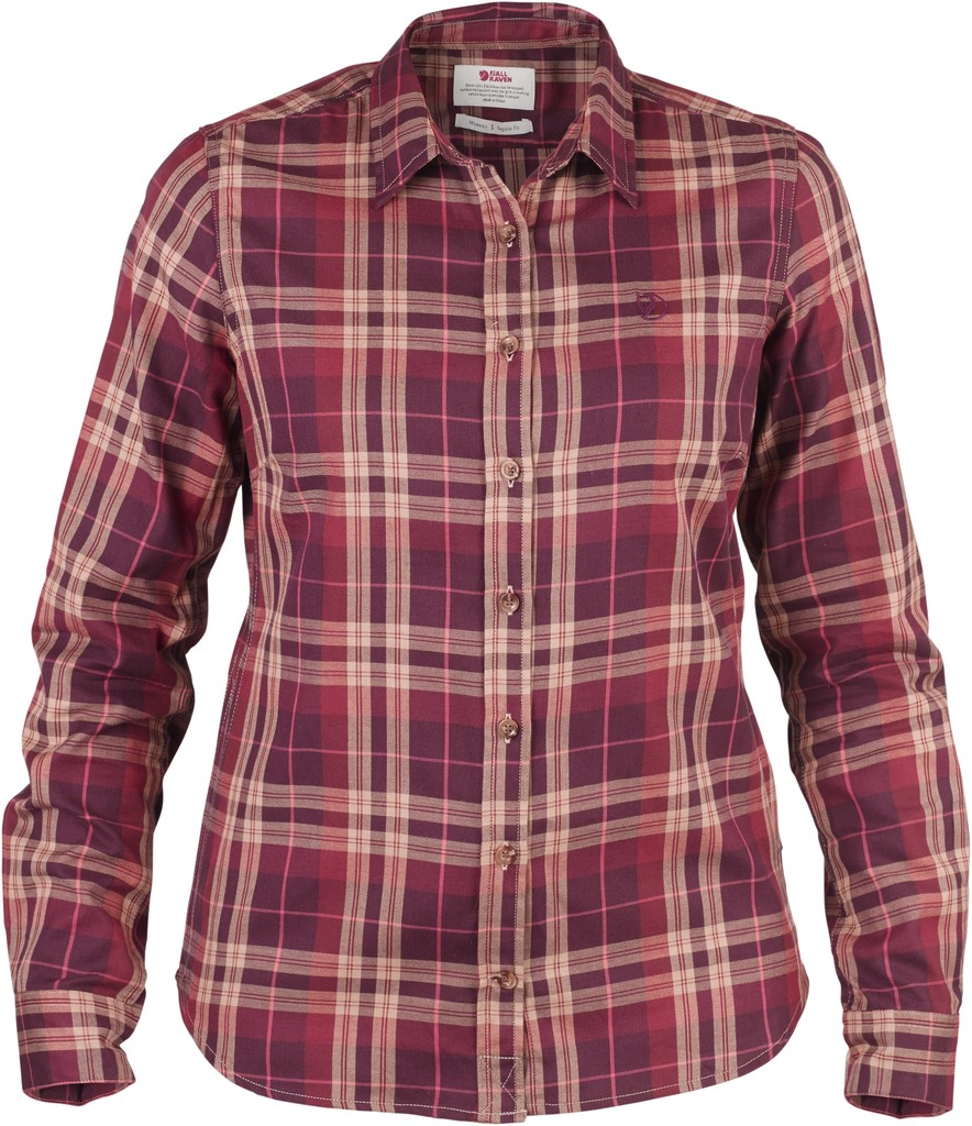 Camicia In Flanella Fjällräven Övik Per Donna – Cotone Organico, Maniche Lunghe – Vestibilità Regolare, Tasca Sul Petto